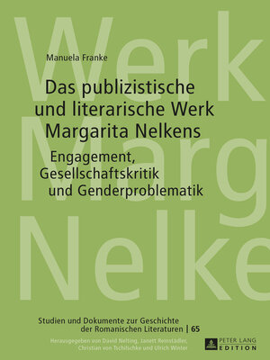 cover image of Das publizistische und literarische Werk Margarita Nelkens